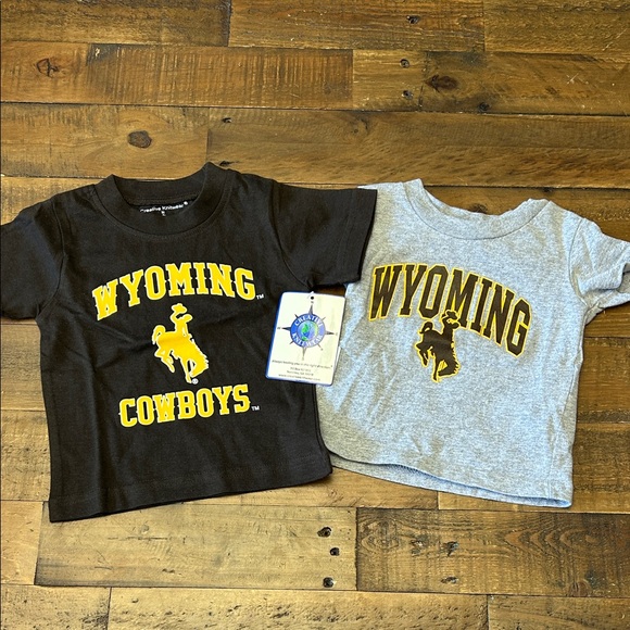 Creative Knitwear Other - Wyoming Cowboys Baby T-Shirt - Yellow Logo on Black or Gray
